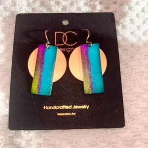 DC designs Handmade Colorful Earrings NWT